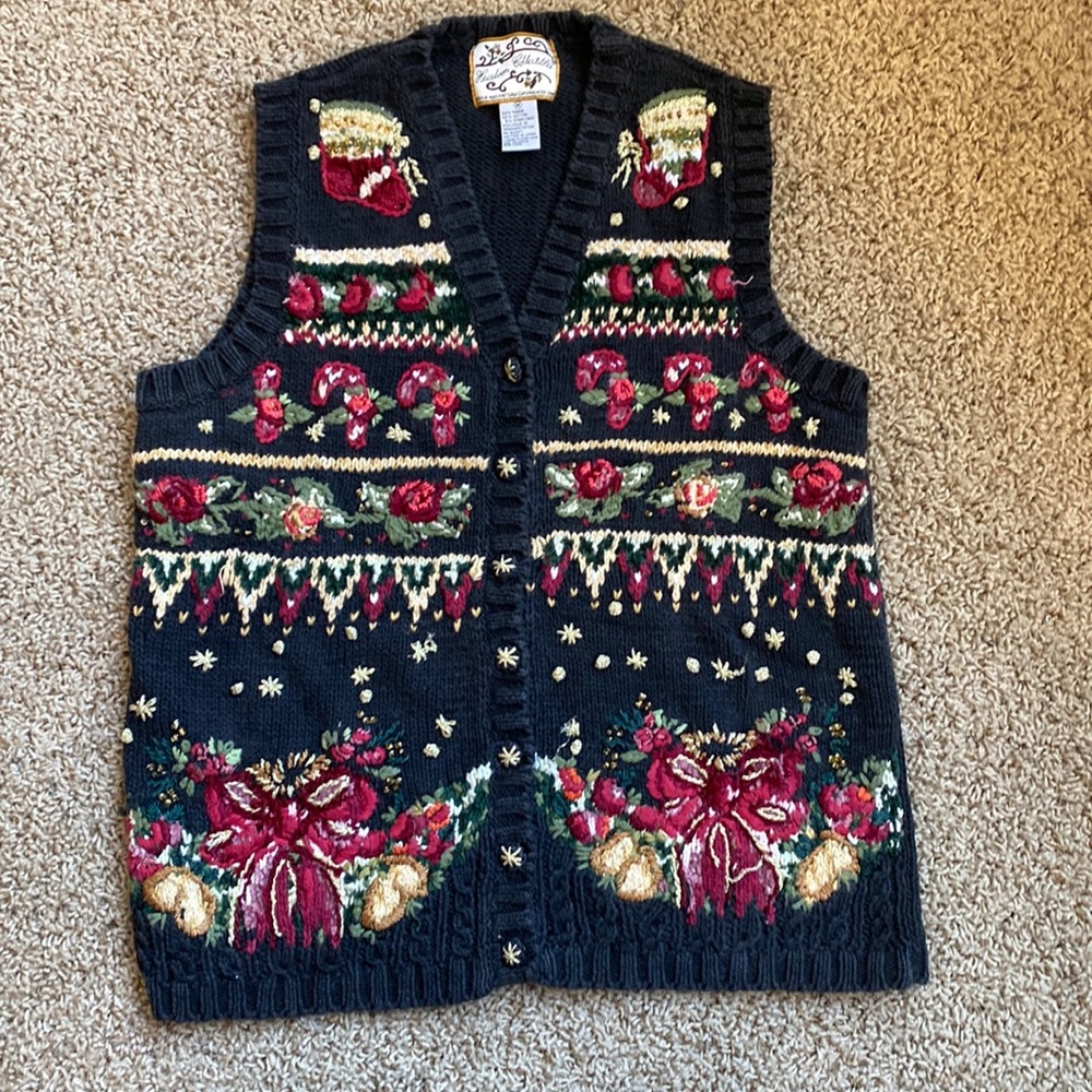 Vintage Heriloom collectibles Christmas sweater vest